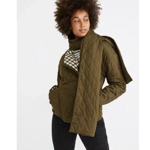 Olive Green Quilted Women's Jacket